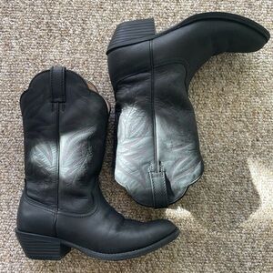 Shyanne Black Leather Western Boots